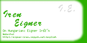 iren eigner business card